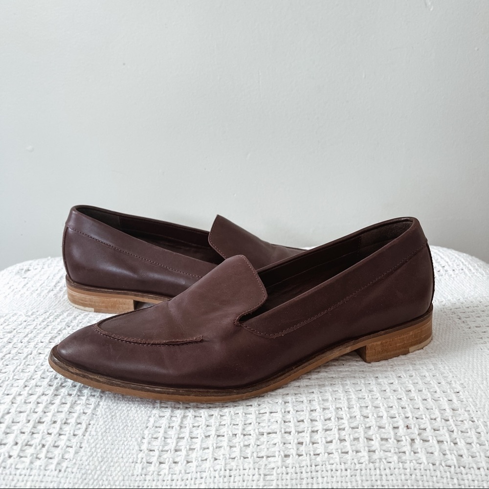 EVERLANE | Burgundy Leather Modern Loafers Sz 7 - Picture 1 of 5